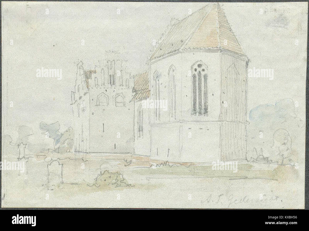 A photograph of Skänninge Church in Sweden, an important religious site ...