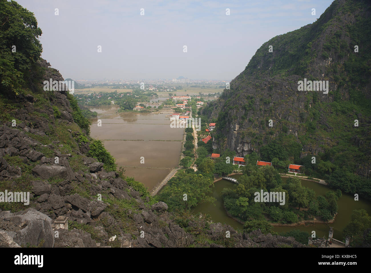Views from the Mua Cave in Tam Coc, Vietnam Stock Photo