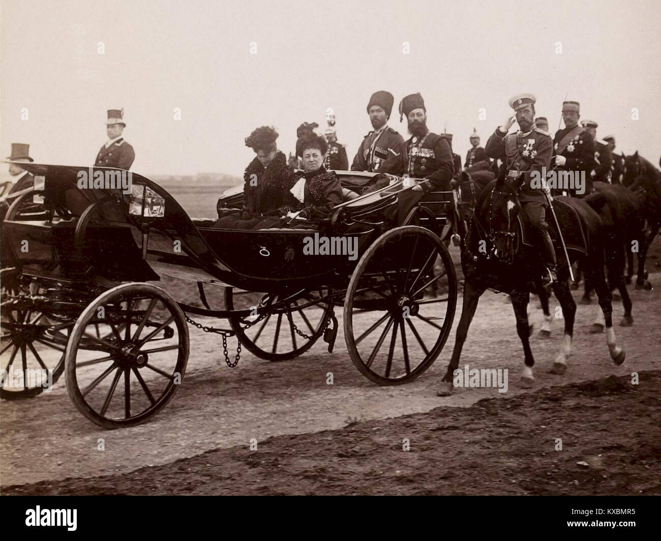 Photo Ancienne – Rencontre Tsar Nicolas II Et Président Français, Années 1900