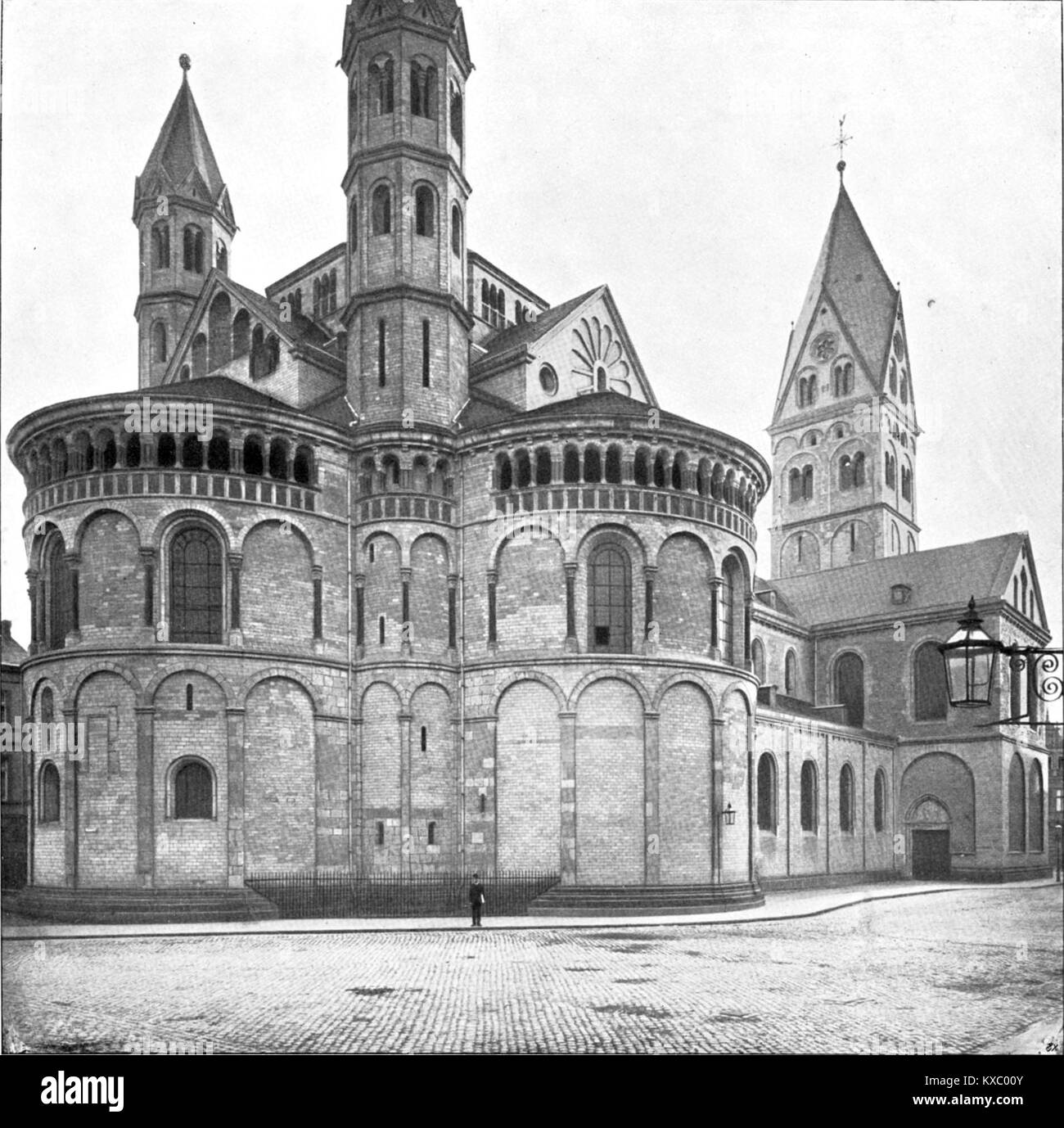 St. Aposteln Köln - Aussenansicht Nordseite - 1899 Stock Photo