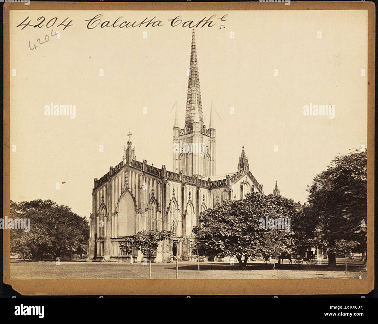 St. Paul's Cathedral, Calcutta (Third view) by Francis Frith Stock Photo