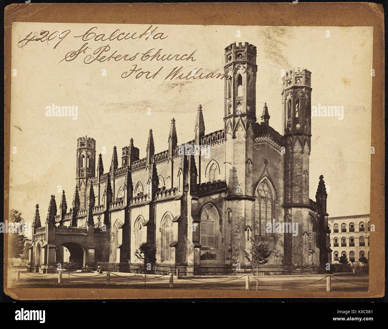 St. Peters Church, Fort William, Calcutta by Francis Frith Stock Photo