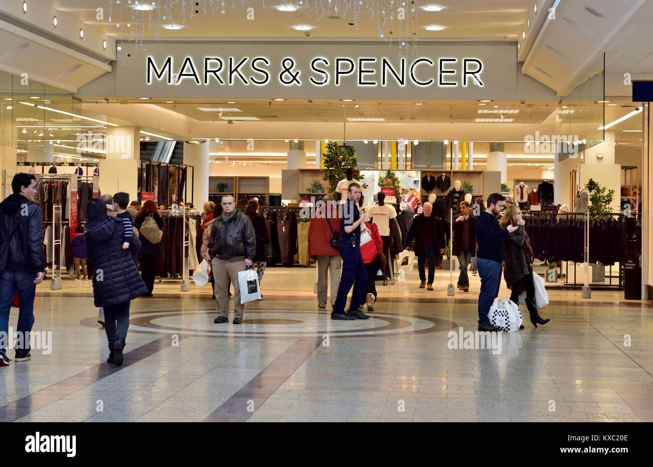 Entrance to Marks & Spencer store, Bristol, Cribbs Causeway Stock Photo