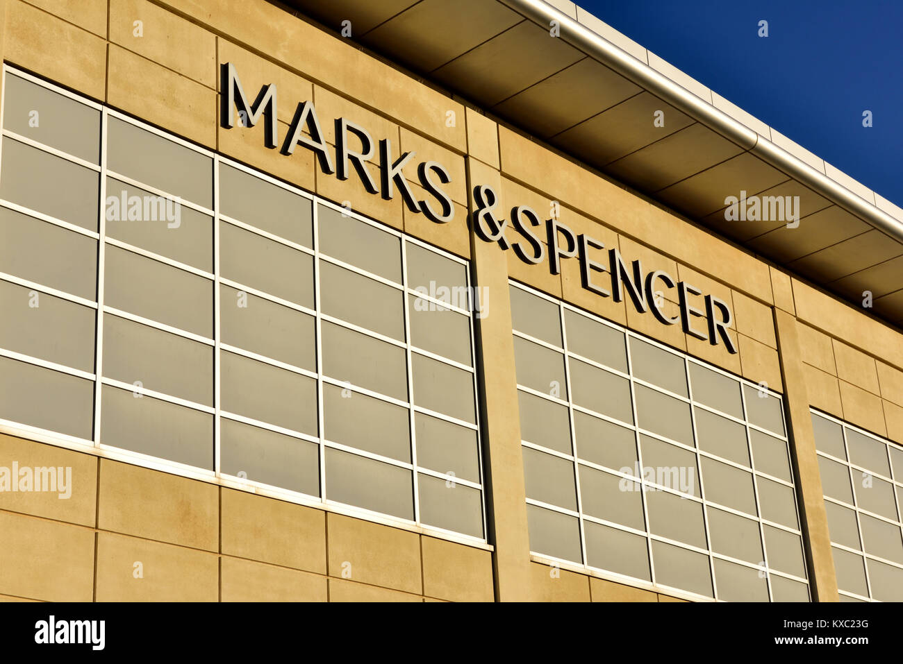 Marks & Spencer sign Stock Photo