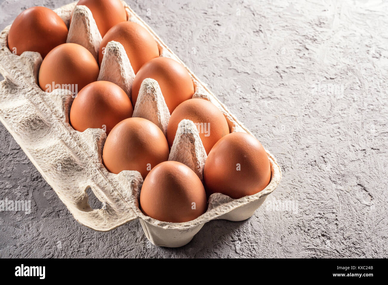 Stack Of Different Open Empty Egg Cartons Made Of