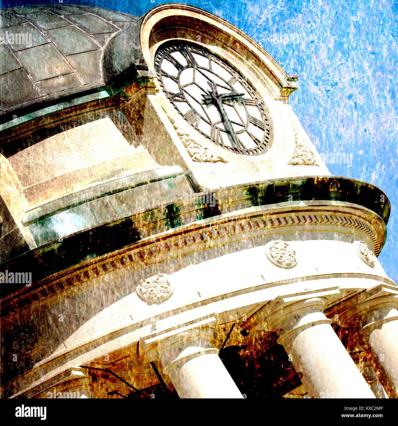Historic Clock Tower Victoria Park Kitchener Ontario Canada Stock Photo