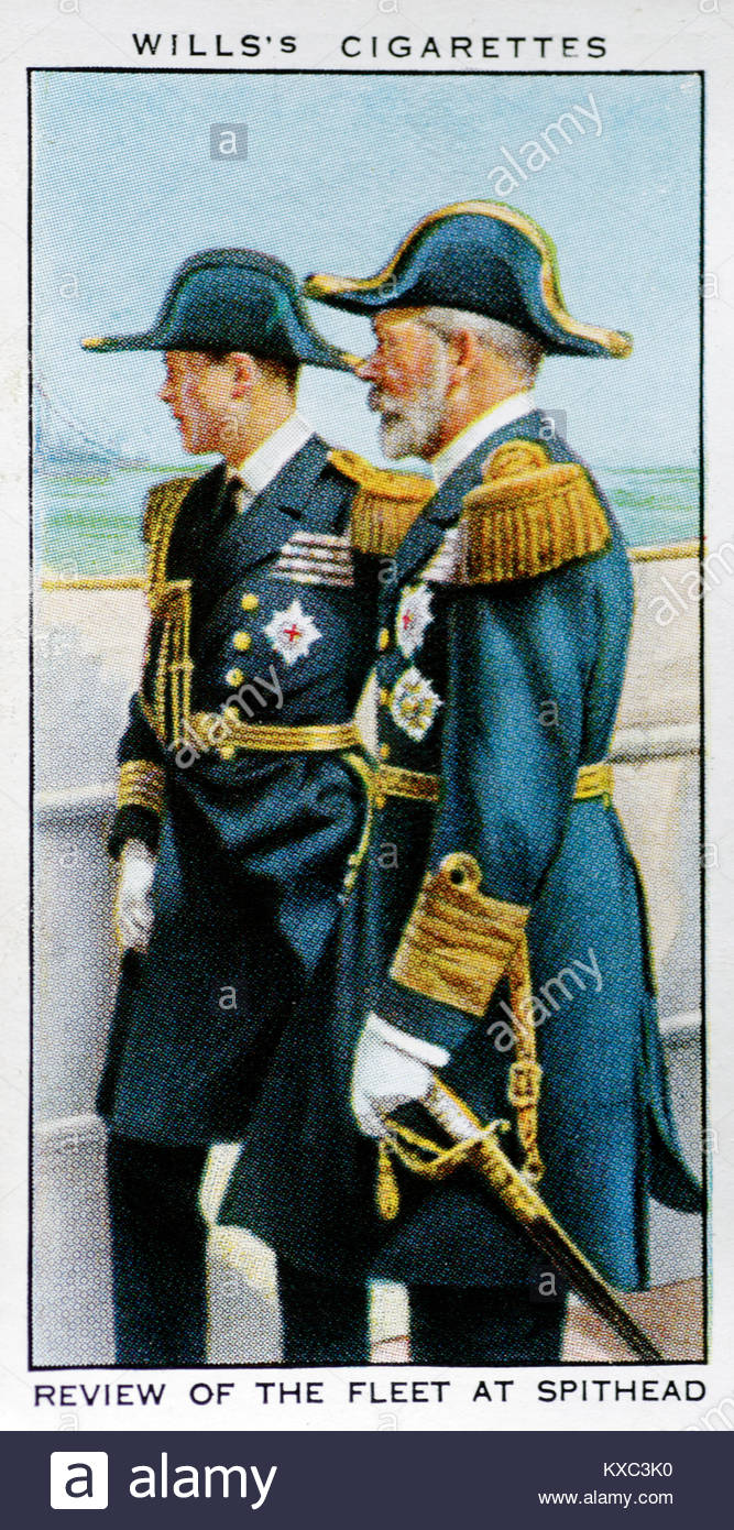 The Reign of King George V - Review of the Fleet at Spithead 1924 Stock Photo