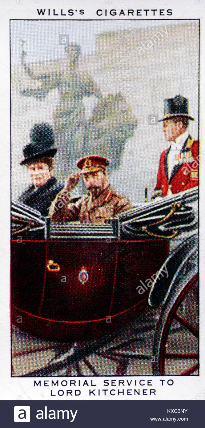 The Reign of King George V - Memorial service to Lord Kitchener 1916 Stock Photo