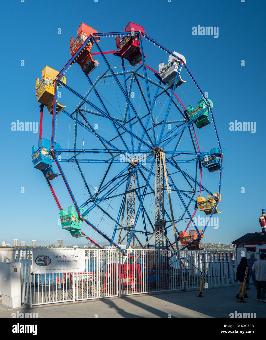 Balboa Ferris wheel at Newport Beach in California Stock Photo