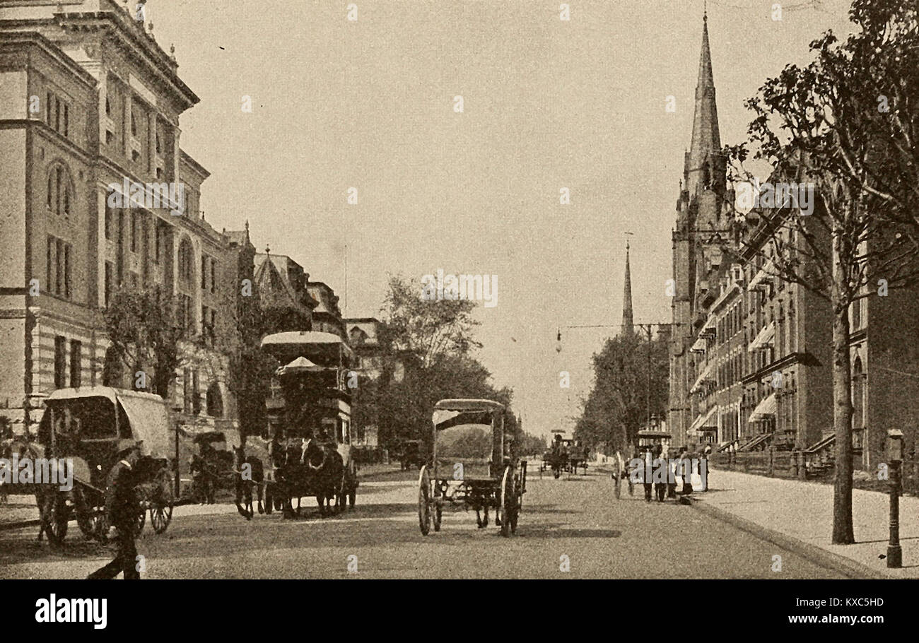Broad Street, looking north from Master Street, Philadelphia, circa 1900 Stock Photo