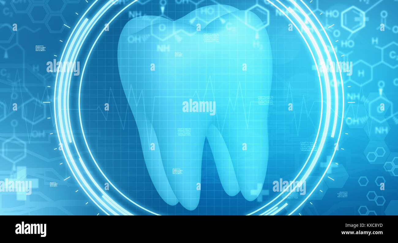 dentistry background image with futuristic interface and medical