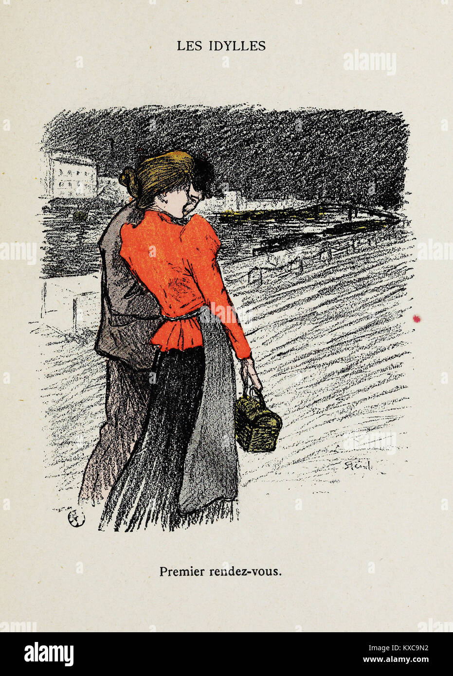 Théophile Alexandre Steinlen Dans la vie Les idylles Stock Photo