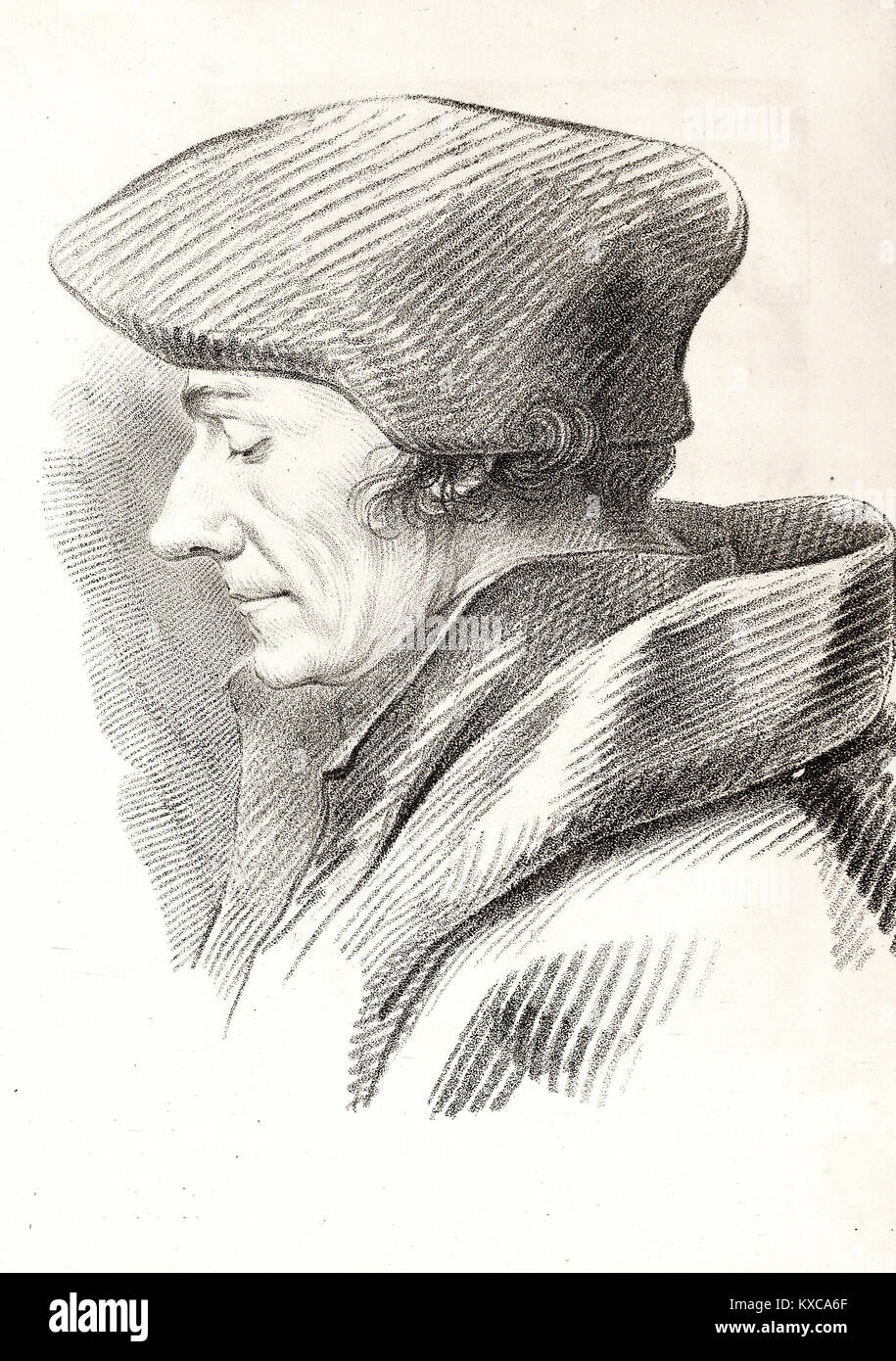 Portrait of Didier Erasme, Desiderius Erasmus Roterodamus - philosopher ...