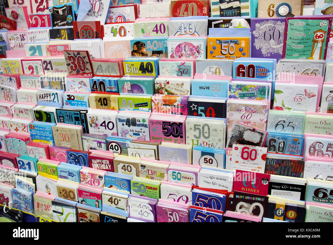 Birthday cards display hires stock photography and images Alamy