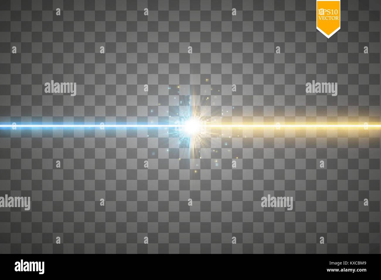 Star clash and explosion light effect, neon shining laser collision  surrounded by stardust on transparent background. Expressive illustration,  technical innovation, shocking news or invention symbol Stock Vector Image  & Art - Alamy