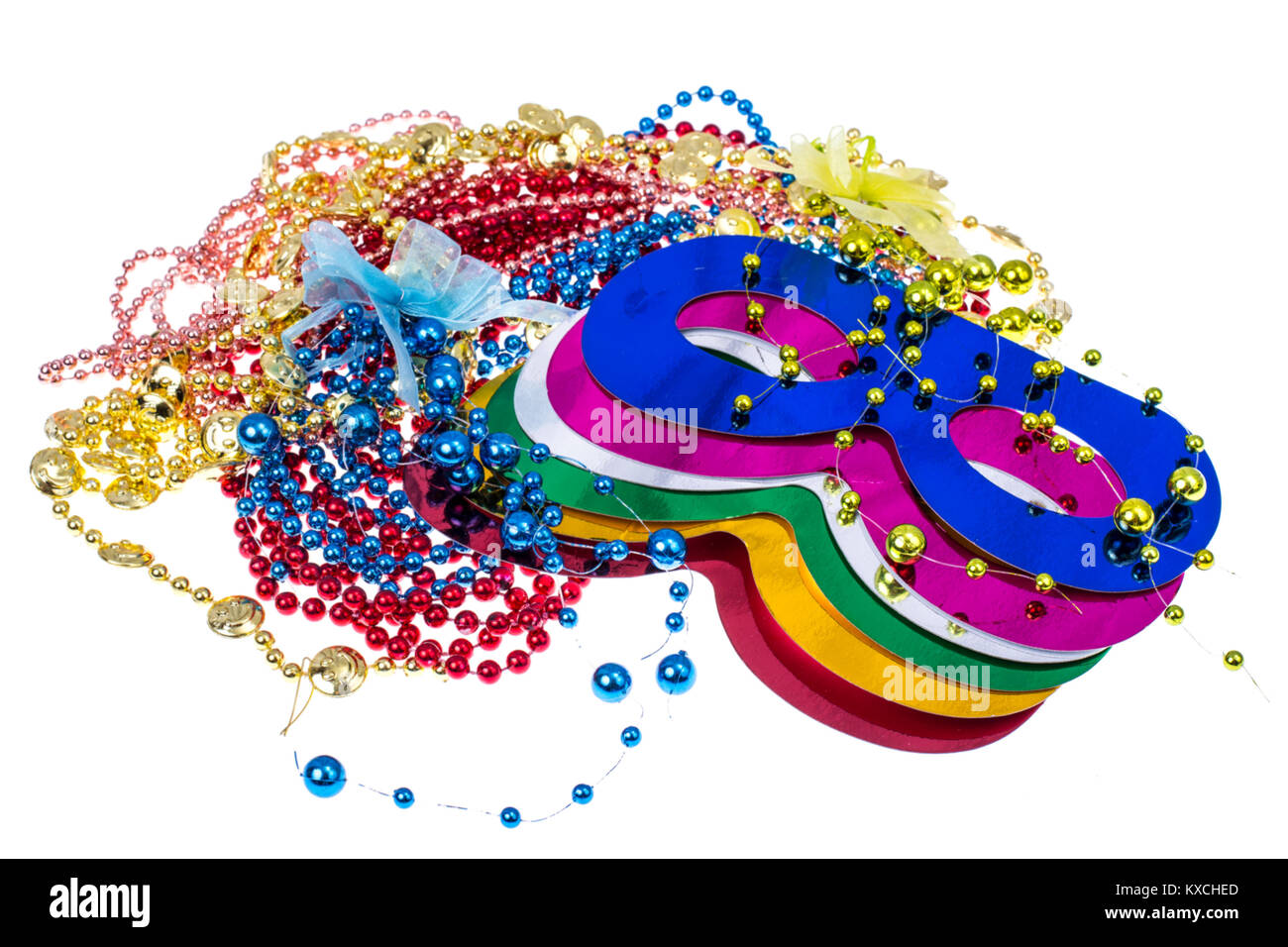 Masquerade accessories for Mardi Gras parties Stock Photo Alamy