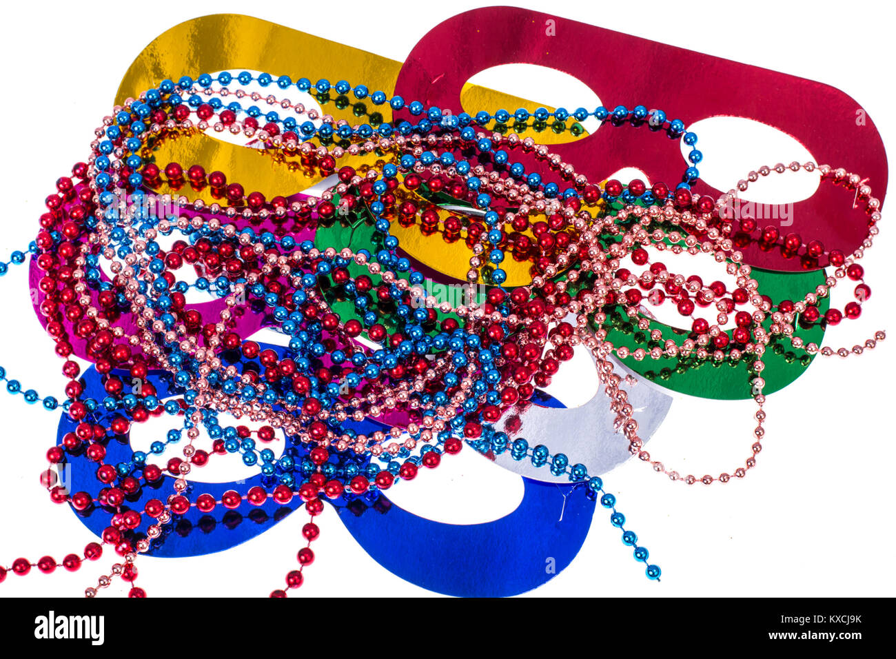 Masquerade accessories for Mardi Gras parties Stock Photo Alamy