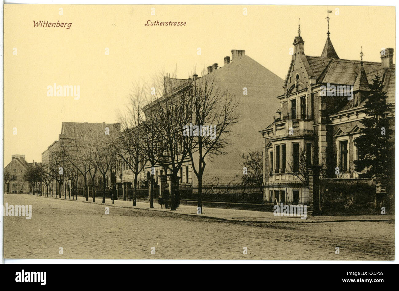 20189-Wittenberg-1916-Lutherstraße-Brück & Sohn Kunstverlag Stock Photo