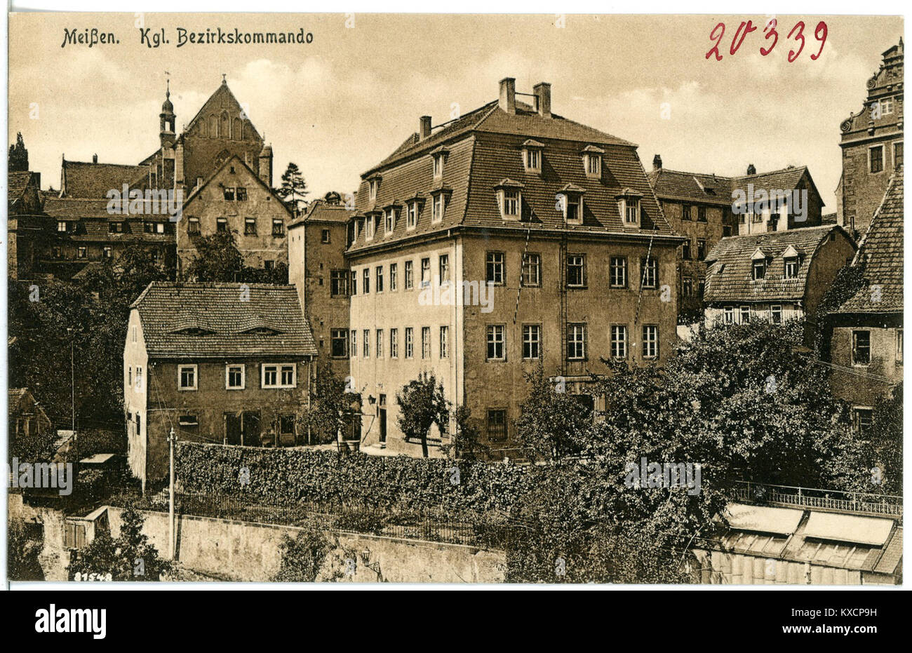 20339-Meißen-1917-Bezirkskommando-Brück & Sohn Kunstverlag Stock Photo