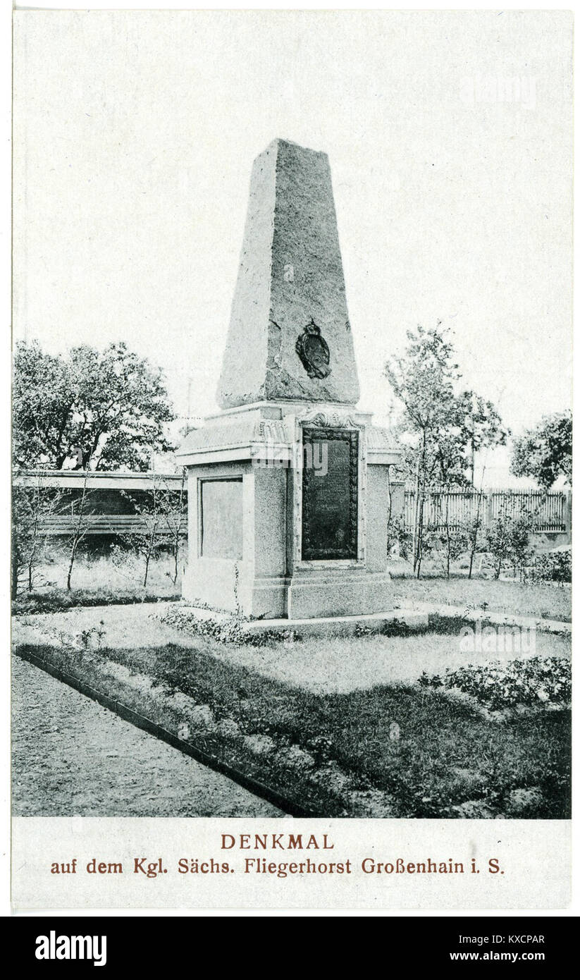 20365-Großenhain-1917-Denkmal auf dem Königlich Sächsischen Fliegerhorst-Brück & Sohn Kunstverlag Stock Photo