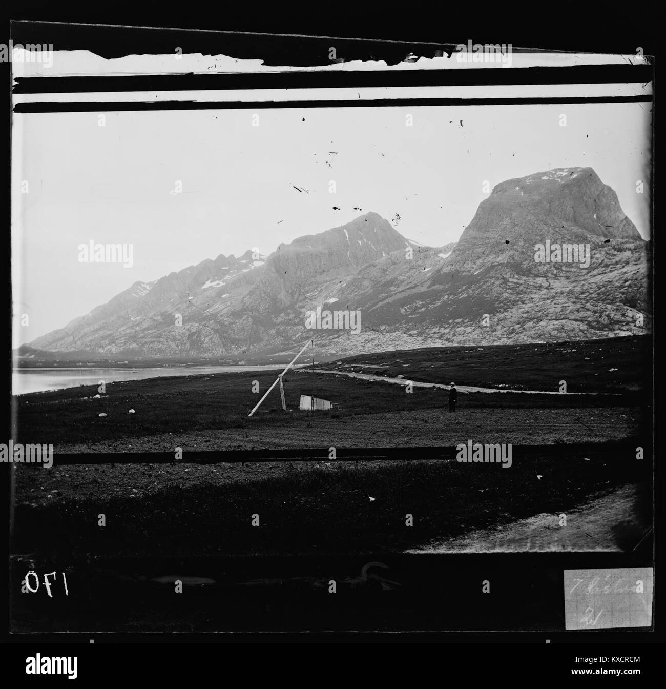 A photograph of 'De syv søstre' (The Seven Sisters) mountain range in ...