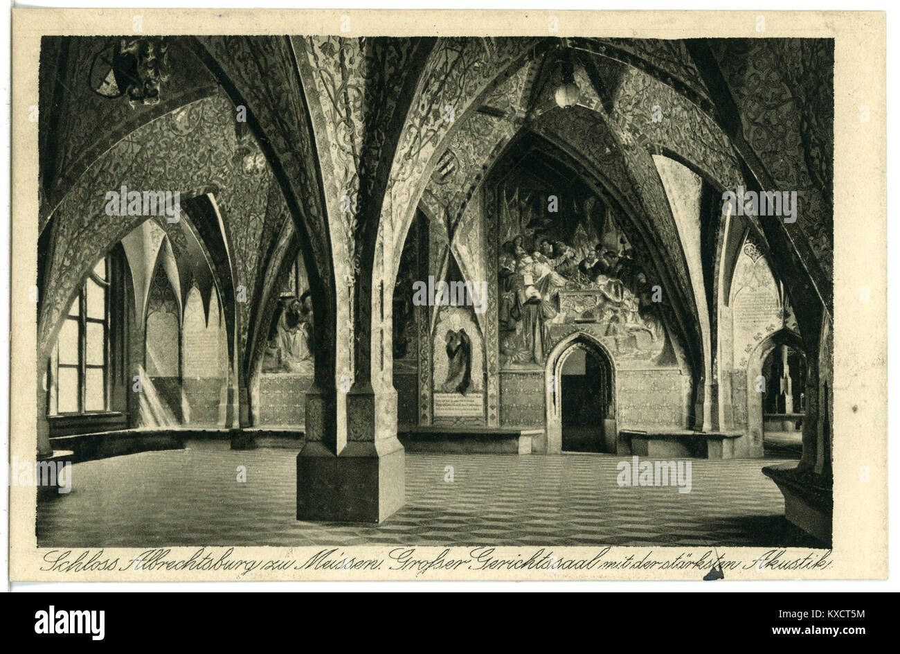 21400-Meißen-1919-Albrechtsburg - Großer Gerichtssaal-Brück & Sohn Kunstverlag Stock Photo