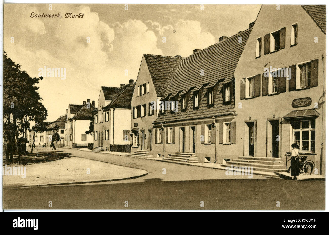 21886-Lautawerk-1921-Markt-Brück & Sohn Kunstverlag Stock Photo - Alamy