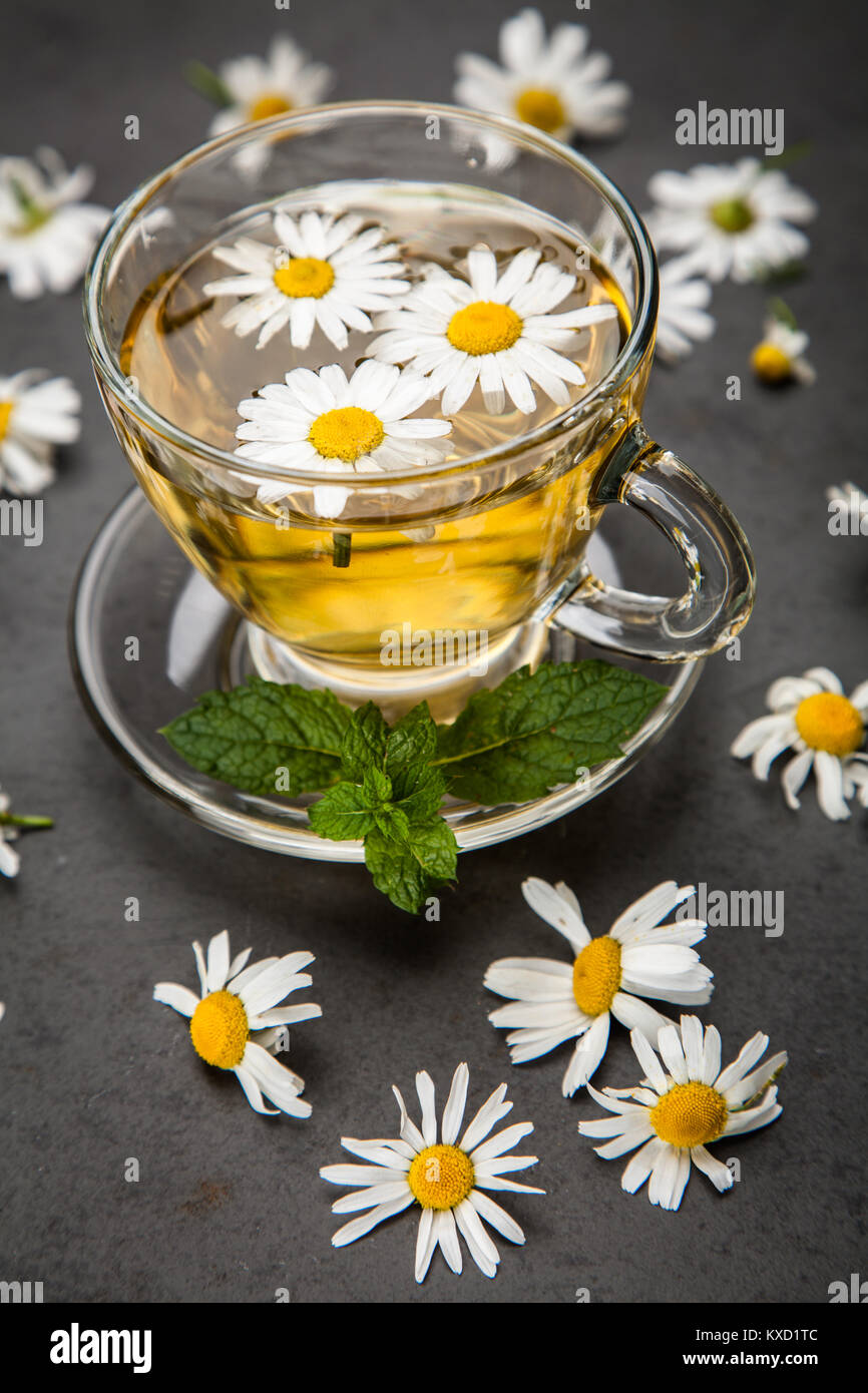 Cup of chamomile tea Stock Photo - Alamy