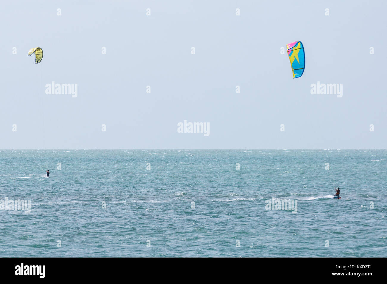 Kite Surf in Barra Grande, Piaui, Brazil Stock Photo