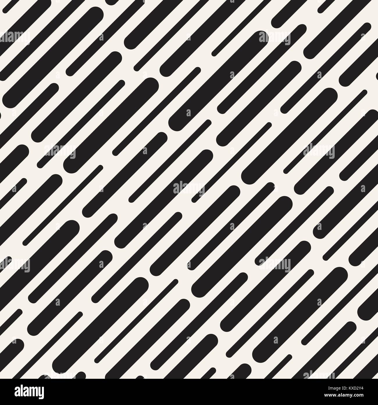 Black and White Irregular Rounded Dashed Lines Pattern. Modern Abstract ...