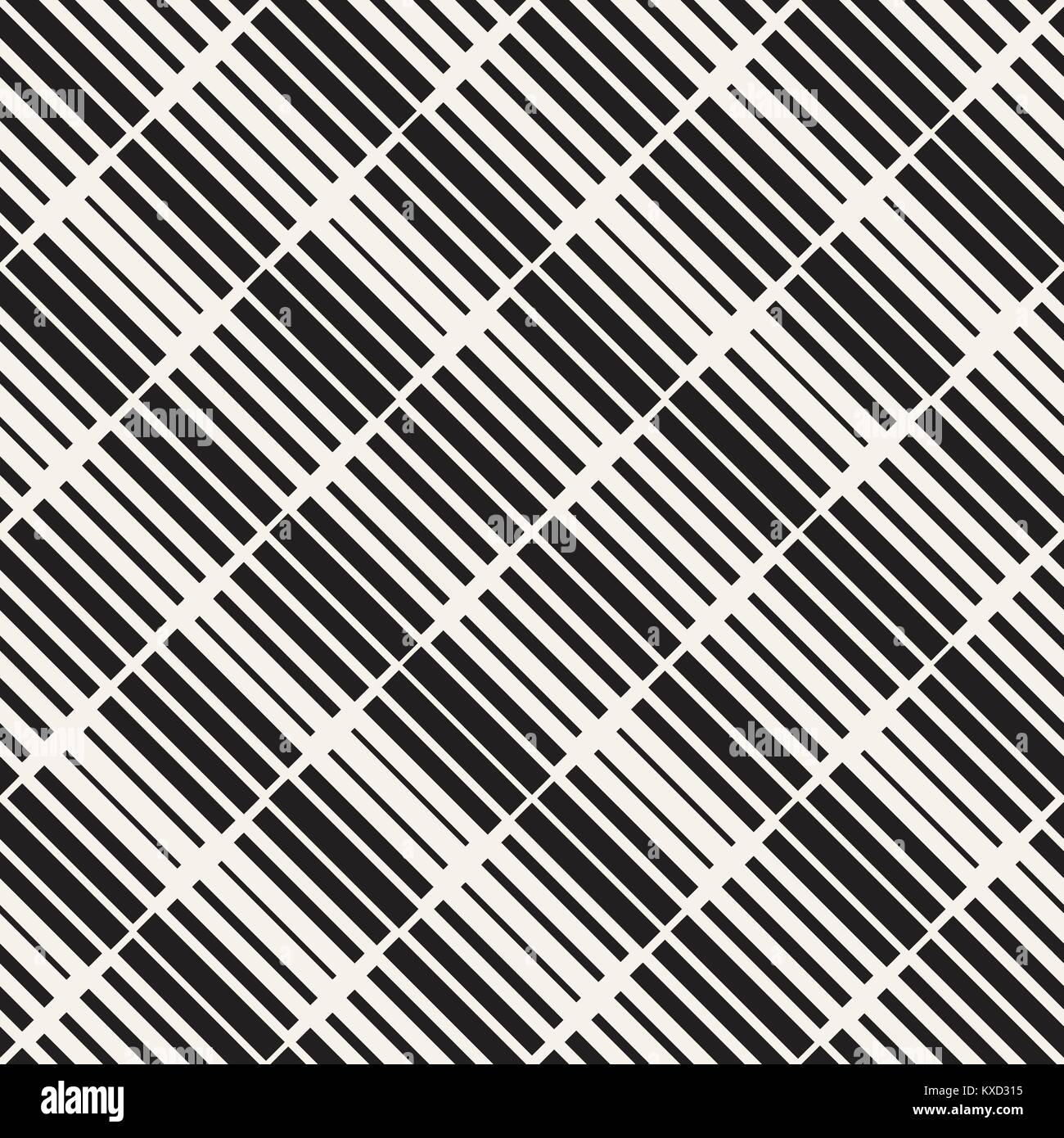 Black and White Irregular Rounded Dashed Lines Pattern. Modern Abstract ...