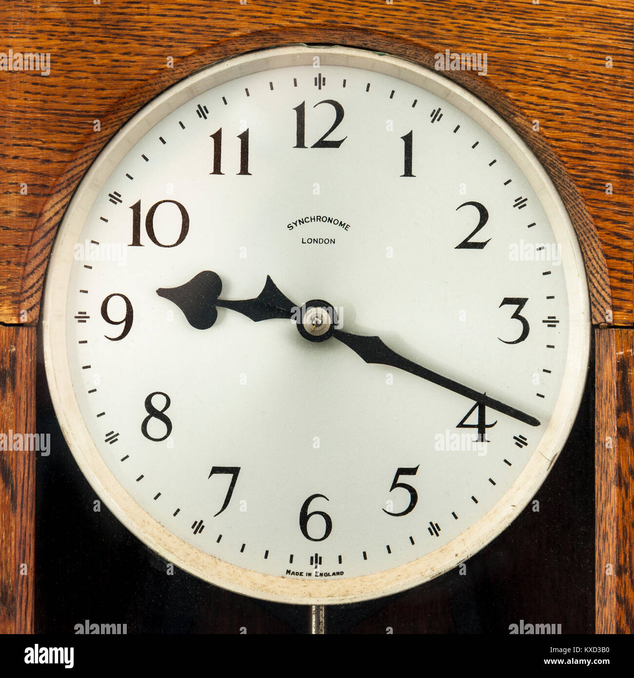 Vintage 1950's Synchronome electric master clock (No 5543) Stock Photo