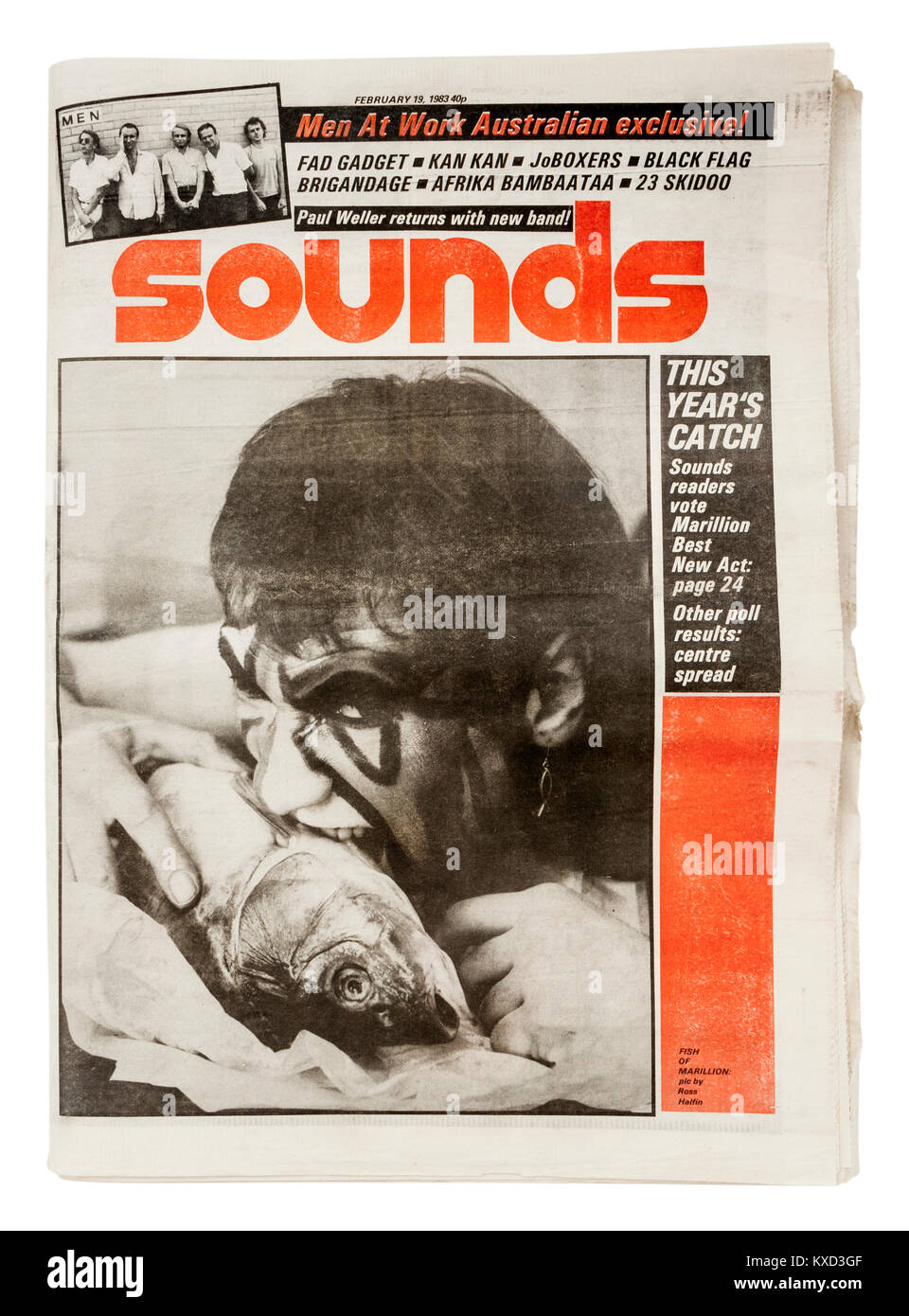 British 'Sounds' weekly music newspaper from 19th February 1983
