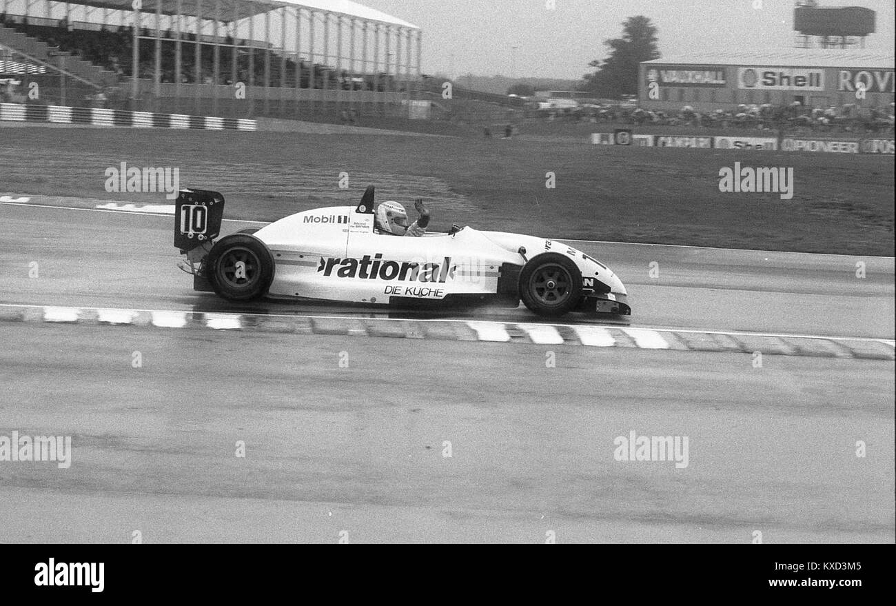 Warren Hughes, British Formula 3 race, supporting the British Grand Prix, Silverstone 1992 Stock Photo