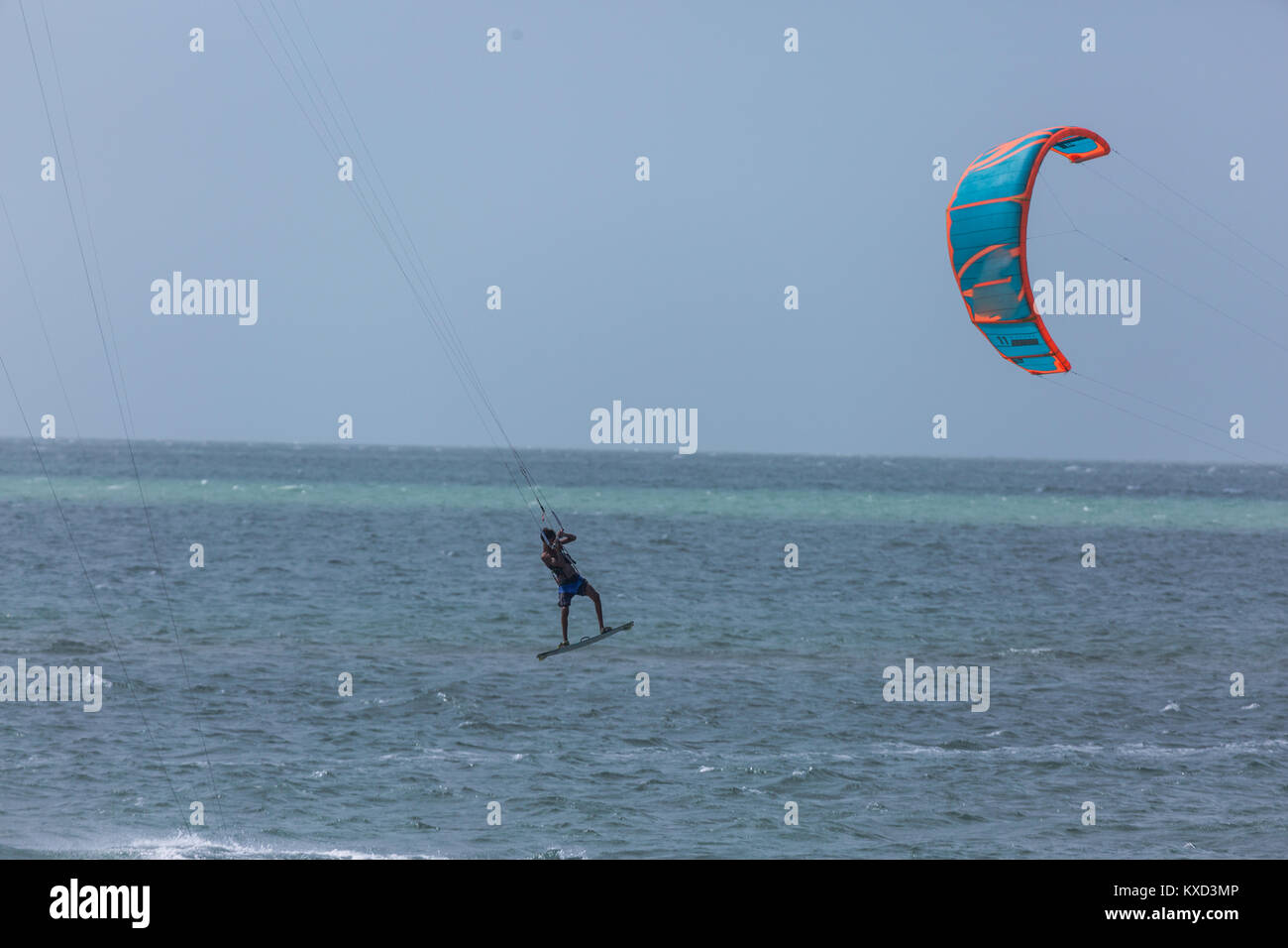Kite Surf in Barra Grande, Piaui, Brazil Stock Photo