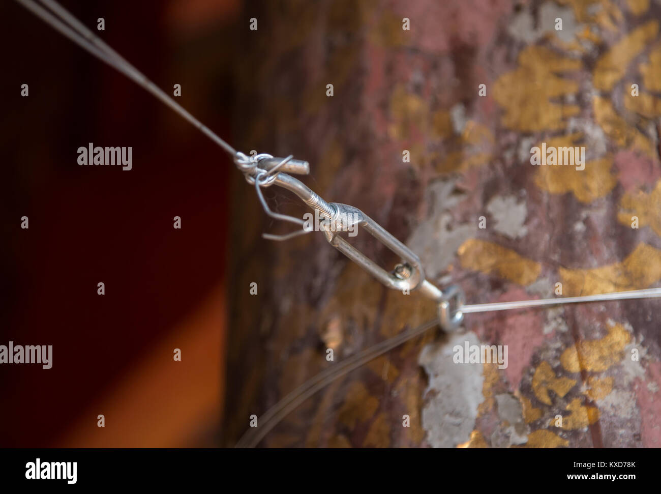 Bolt adjustable turnbuckle lace cable with column Stock Photo Alamy