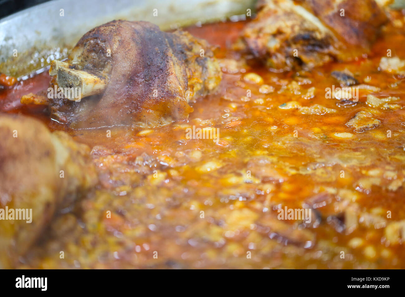 Bean soup with smoked (pork) hocks at the Christmas Market in Timisoara