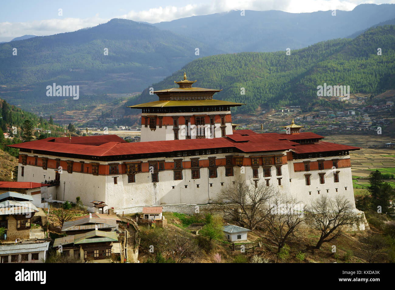 Dzong of Paro, Buddhist monastery, Paro, Bhutan Stock Photo