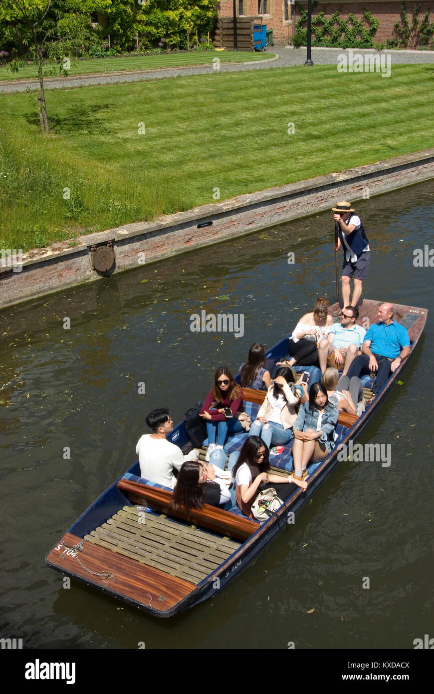 Punting on the River Cam Stock Photo