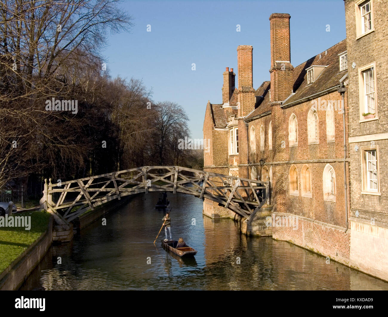 The Mathematical Bridge Cambridge Stock Photo