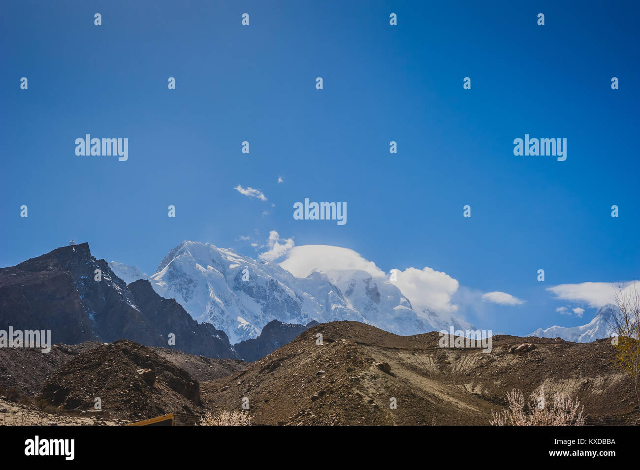 Beuatiful landscape of Northern Pakistan. Passu region. Karakorum mountains in Pakistan. Stock Photo