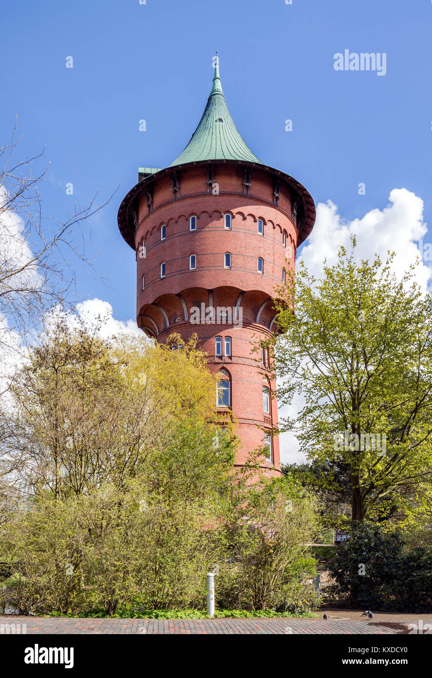 Historical Water Tower of 1897,Cuxhaven,Lower Saxony,Germany Stock Photo