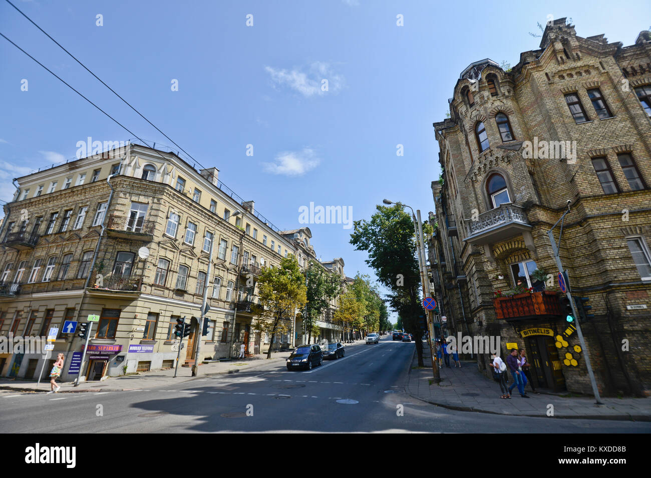 Sopeno and Stepono streets, Vilnius, Lithuania Stock Photo