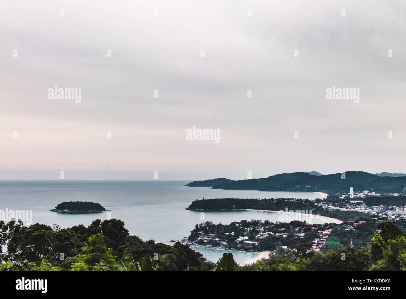 Photo of Phuket Island Coast view from Kata Viewpoint, Thailand Stock Photo