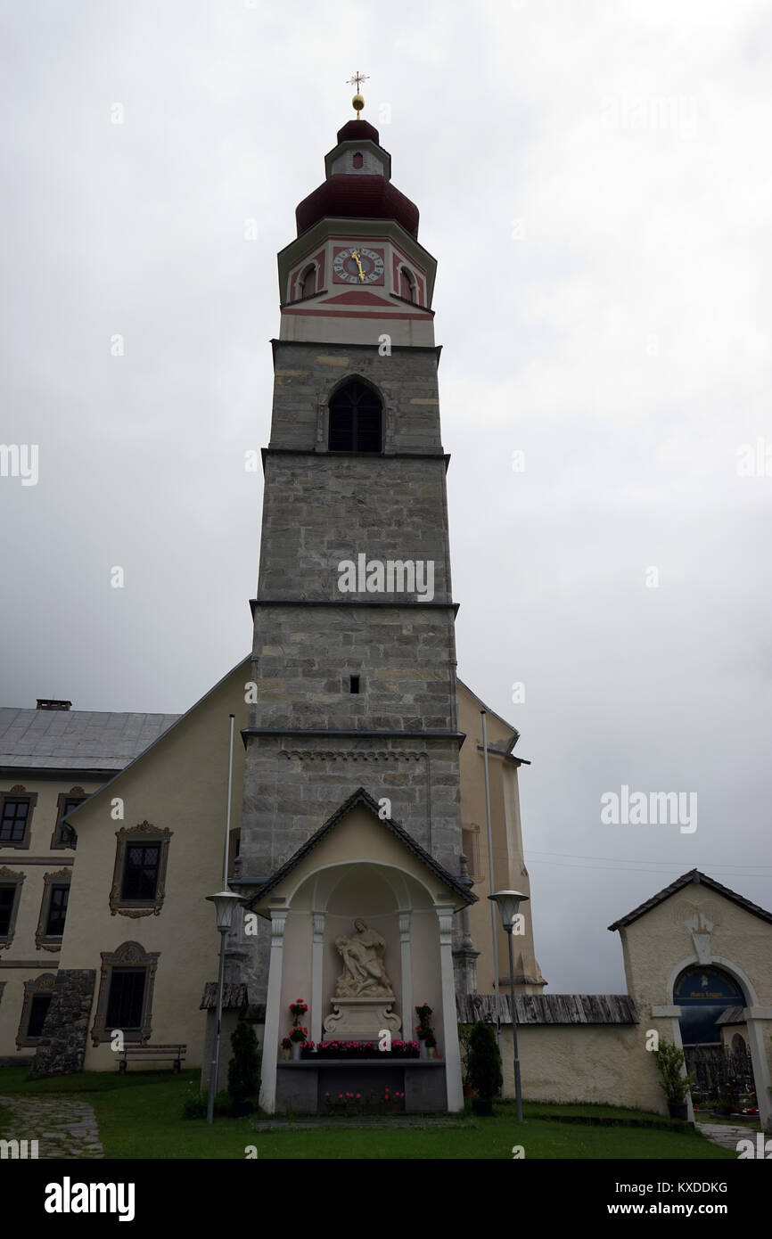 Tower in church of Maria Luggau in Austria Stock Photo