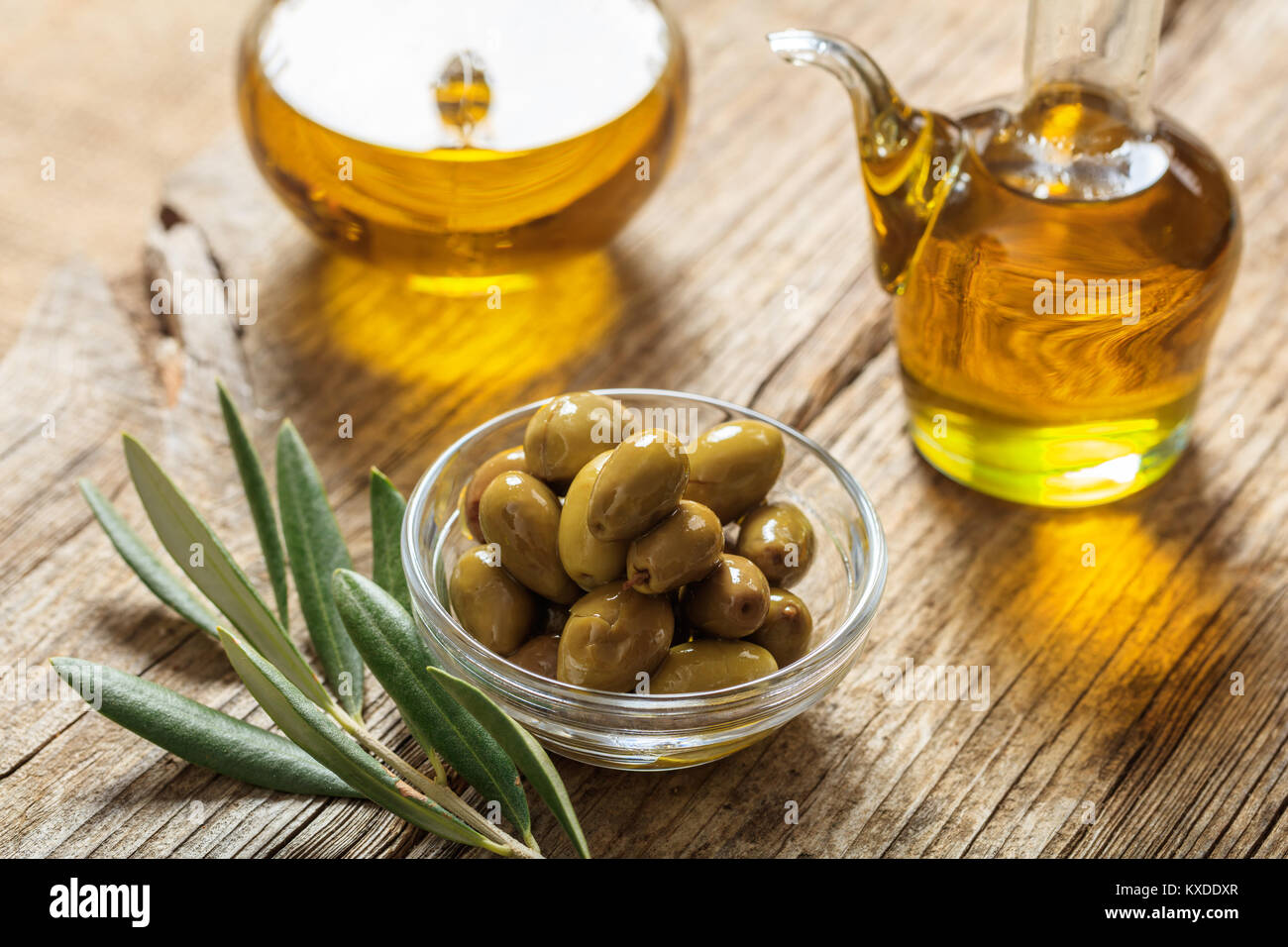 Olives and olive oil on hi-res stock photography and images - Alamy