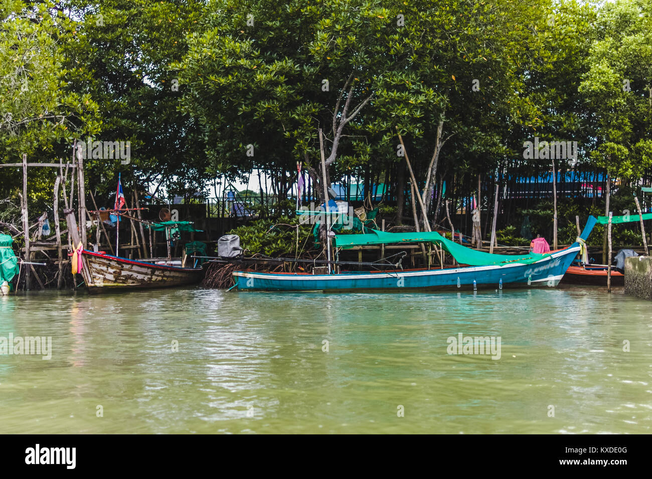 Photo of Long Tail Boats in Phuket Island, Thailand Stock Photo