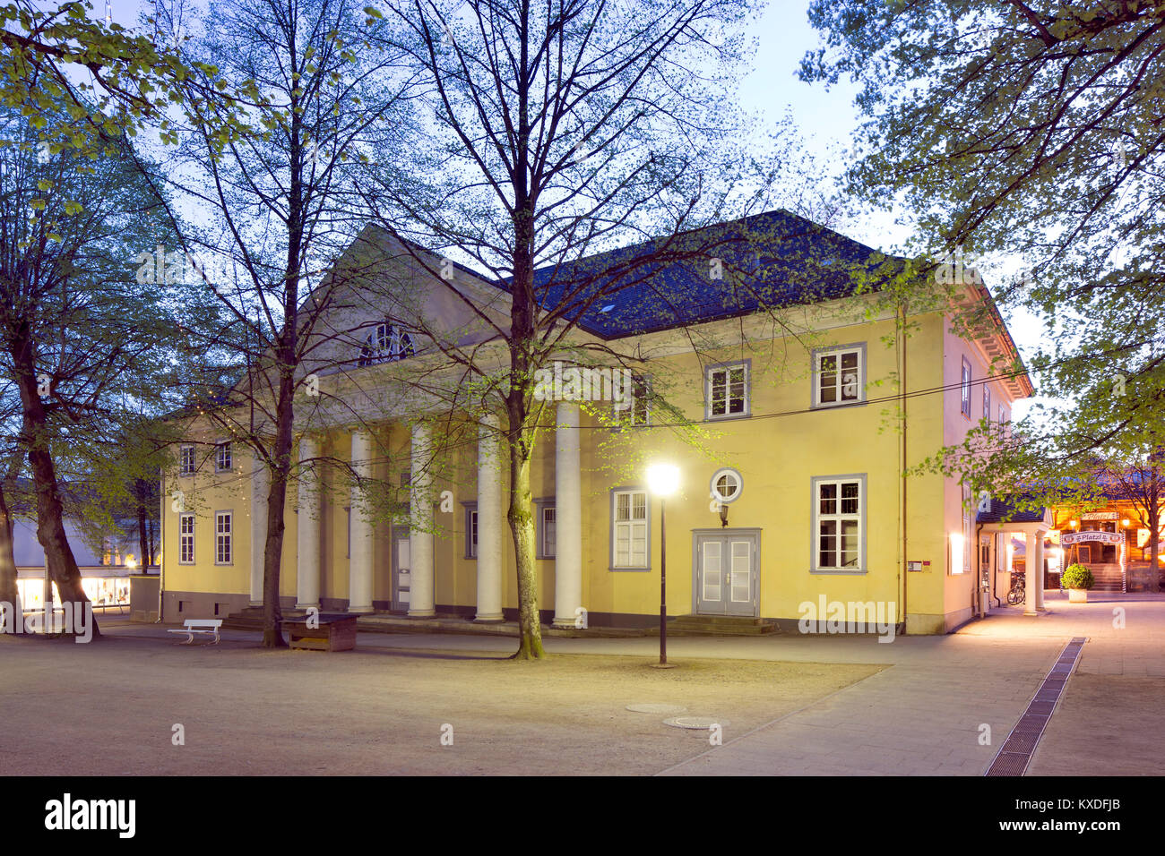 Kurtheater,theatre in the spa district,Bad Pyrmont,Lower Saxony,Germany Stock Photo