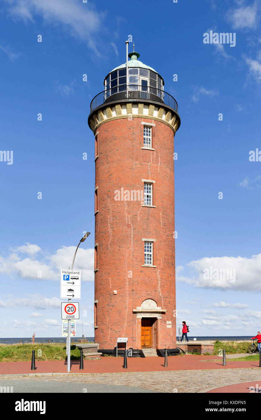 Hamburg Lighthouse of 1803,Cuxhaven,Lower Saxony,Germany Stock Photo