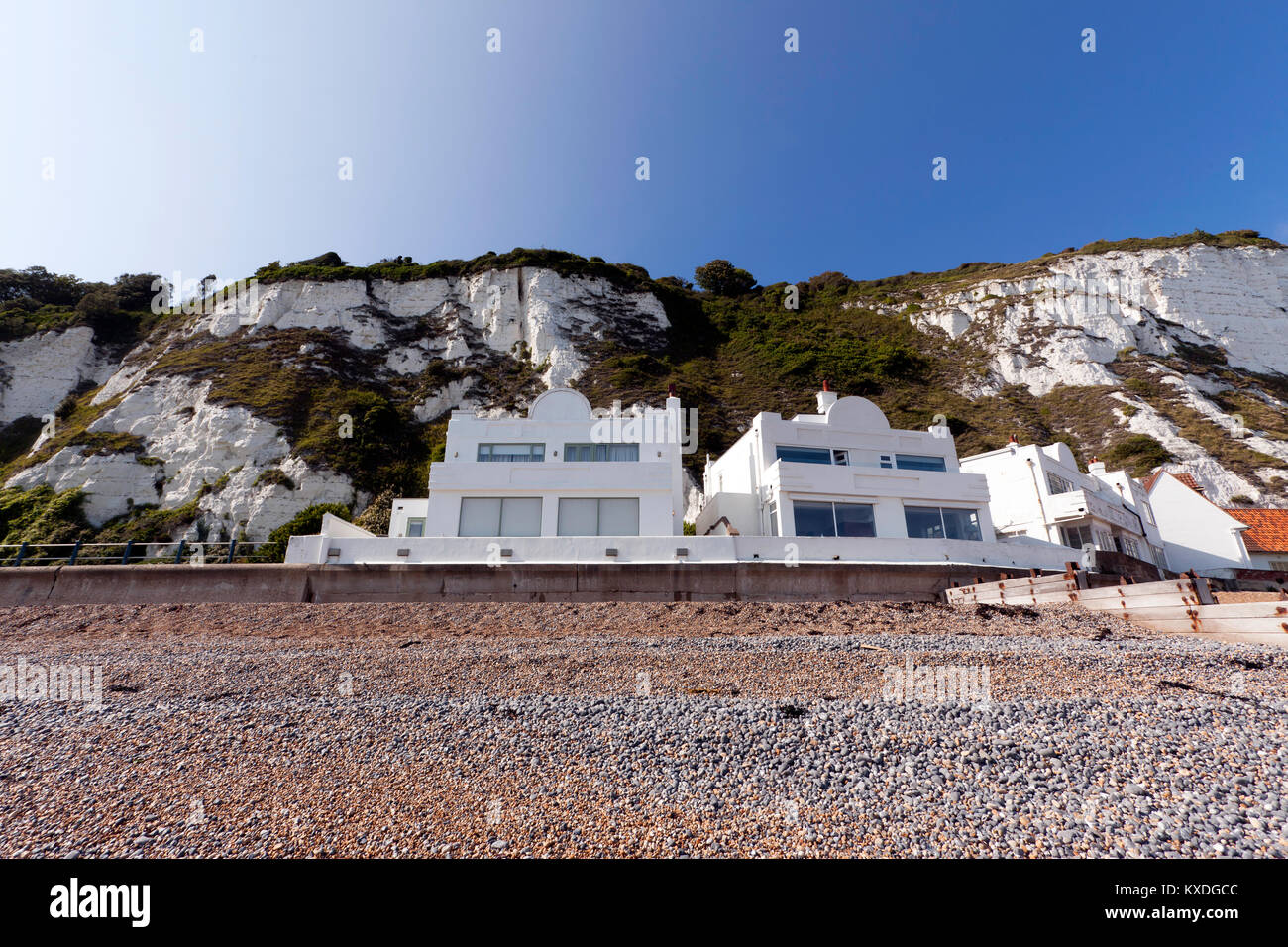 White Cottages at St Margaret's Bay, below the cliffs, one was owned by
